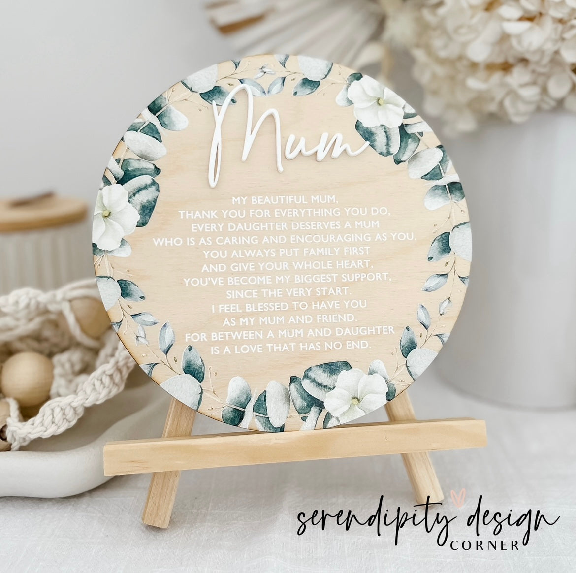 Mother’s Day Wooden Printed Sign | A Message to Mum – Serendipity ...