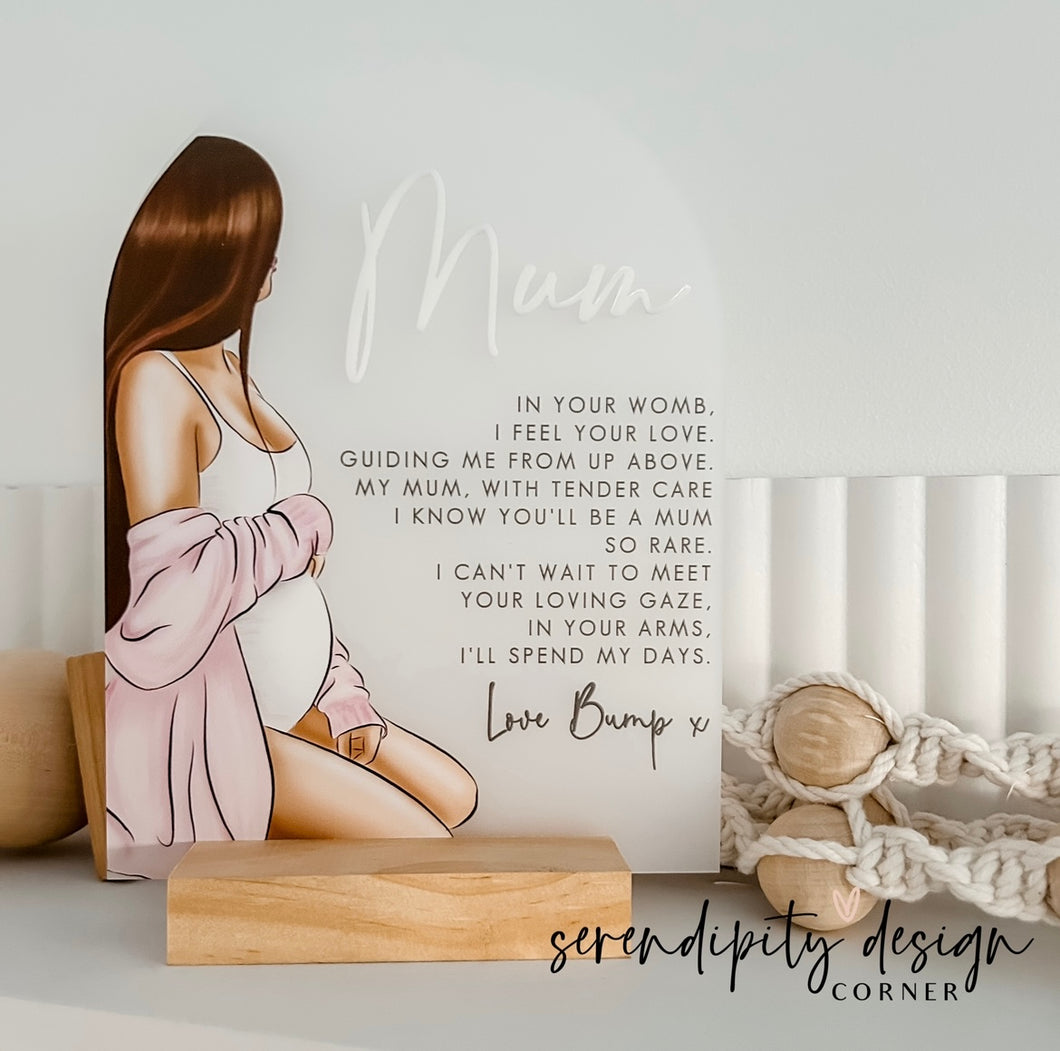Pregnancy Poem Sign | Pregnancy Mother’s Day