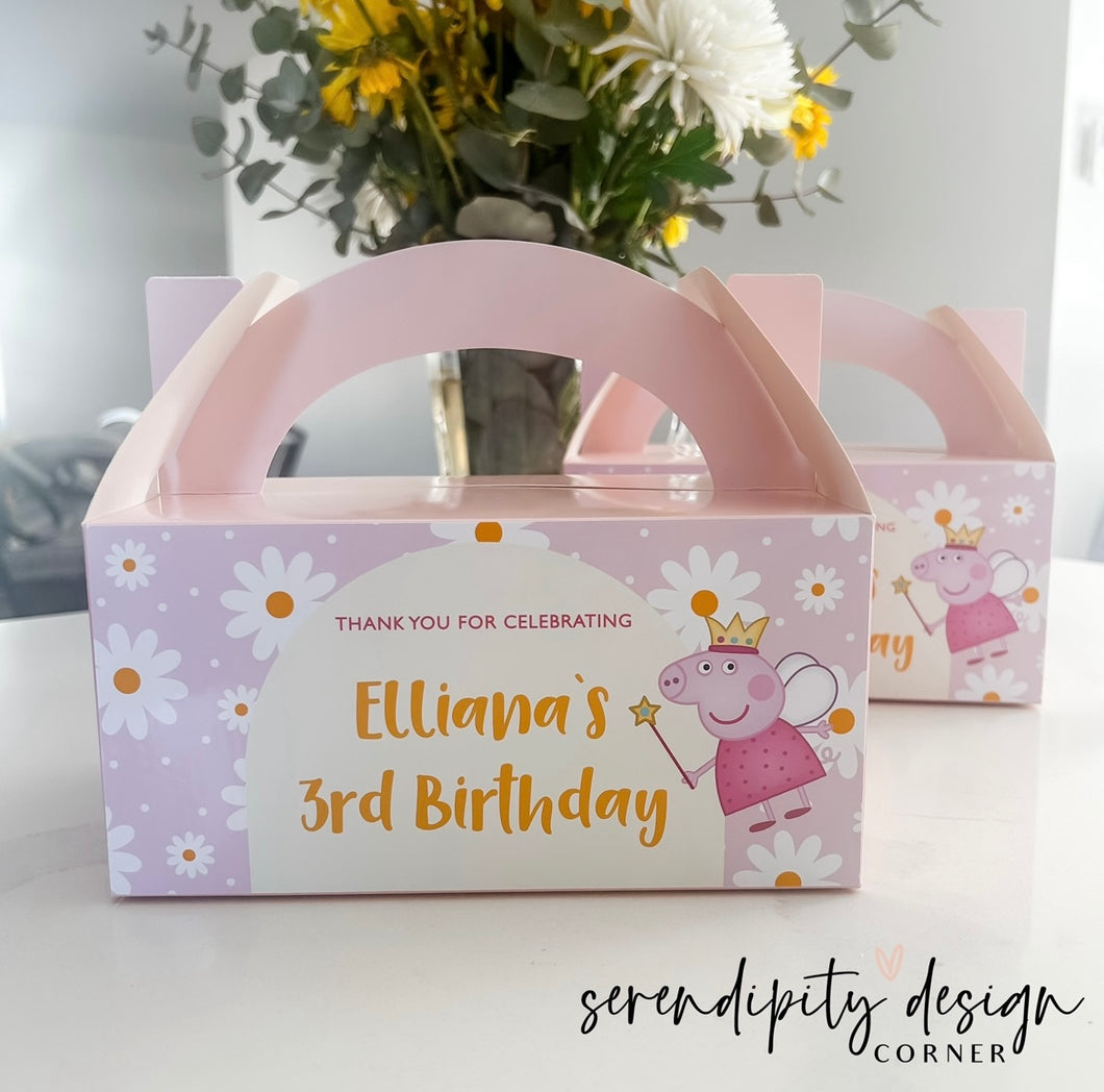 Peppa Pig Party Treat Favour Boxes