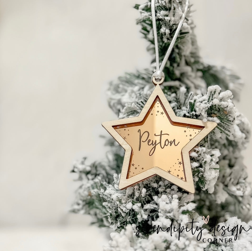 Personalised Star Shape Name Ornament - Your Shining Keepsake