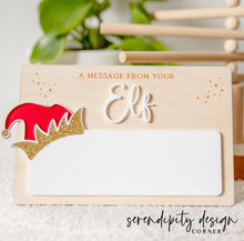 Load image into Gallery viewer, Elf on the shelf writable message board | A message from your Elf board
