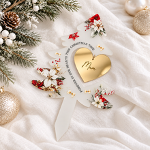 Load image into Gallery viewer, Christmas Tree Memorial Stake | Christmas Memorial Grave Stake | Floral Christmas Memorial Cemetery Stake
