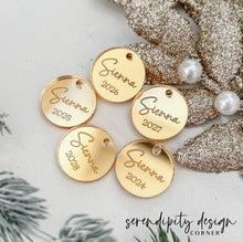 Load image into Gallery viewer, Yearly Christmas Tree Ornament Charms | Personalised Christmas Keepsake Charms | Birth to 21 Years
