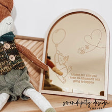 Load image into Gallery viewer, Winnie The Pooh Bedroom Decor Sign | Wooden Mirror Kids Nursery Decoration | Winnie The Pooh Frame
