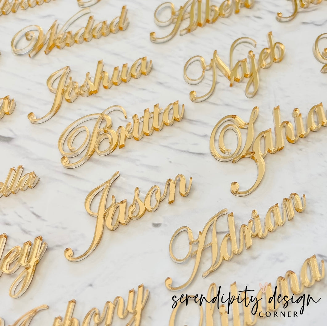 Acrylic Guest Name Place Cards