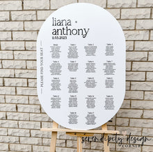 Load image into Gallery viewer, Find Your Seat Sign | Seating Chart | A1 Seating Chart
