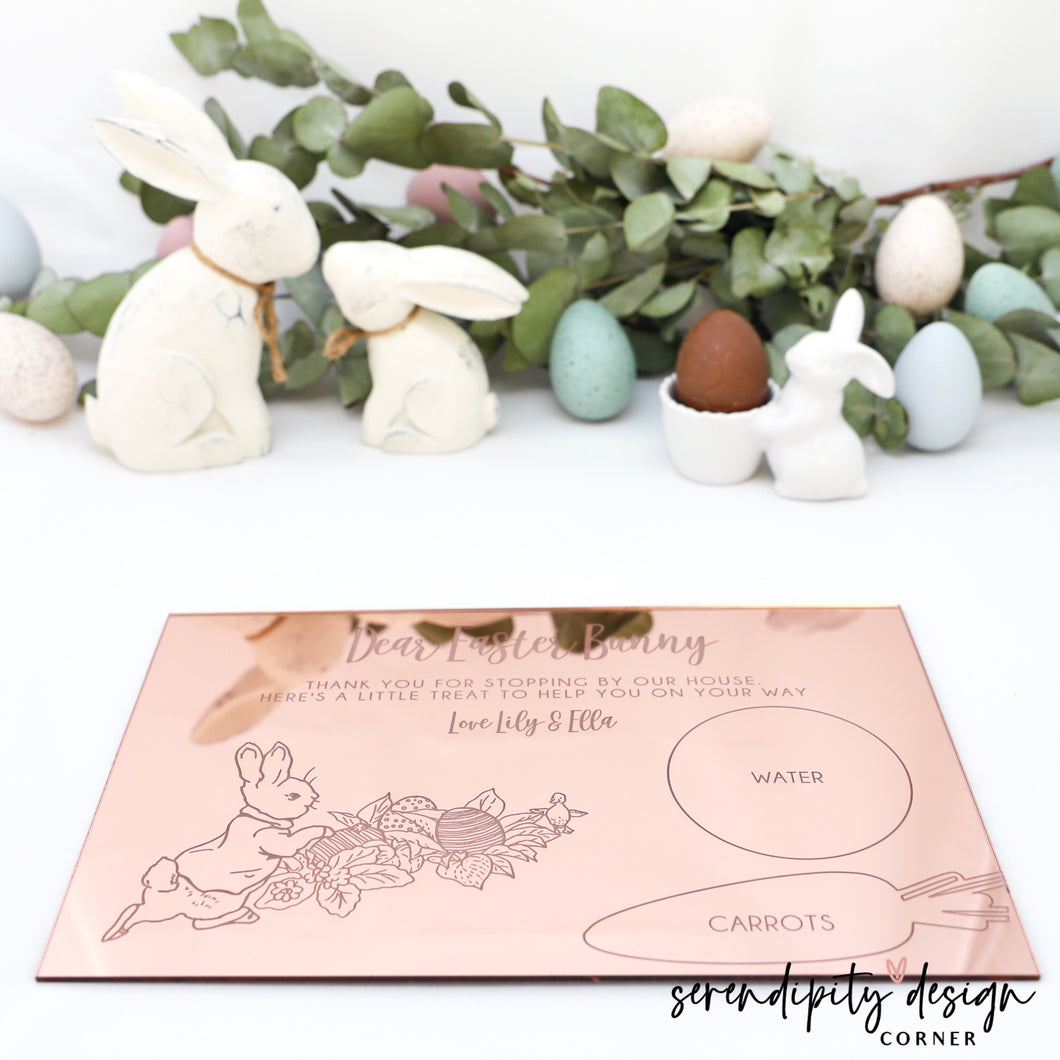 Personalised Easter Treat Board | Mirror Acrylic Finish Easter Treat Board
