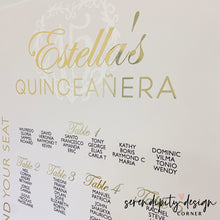 Load image into Gallery viewer, Seating Chart Gold | Personalised Seating Chart | Wedding Seating Chart

