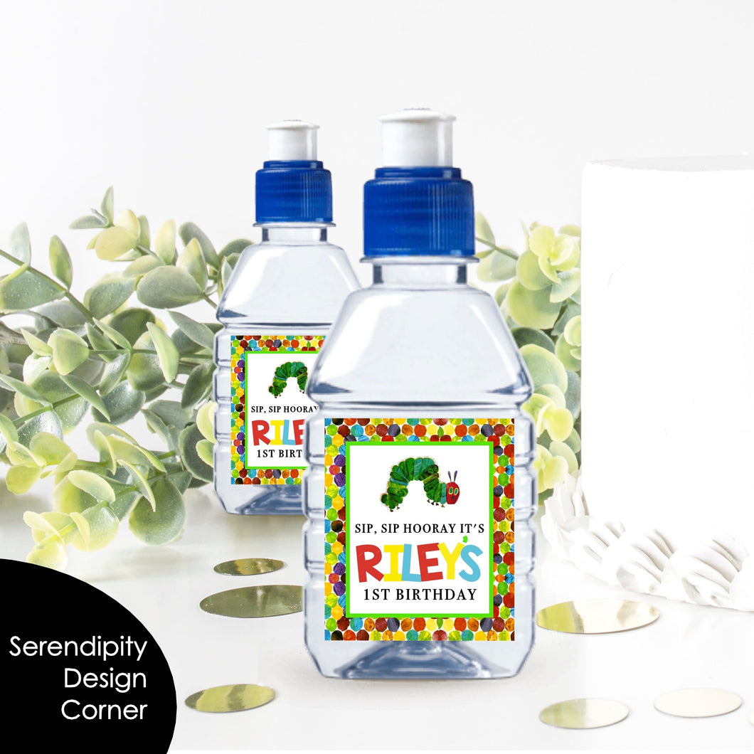 The Very Hungry Caterpillar Birthday Party Pop Top Labels