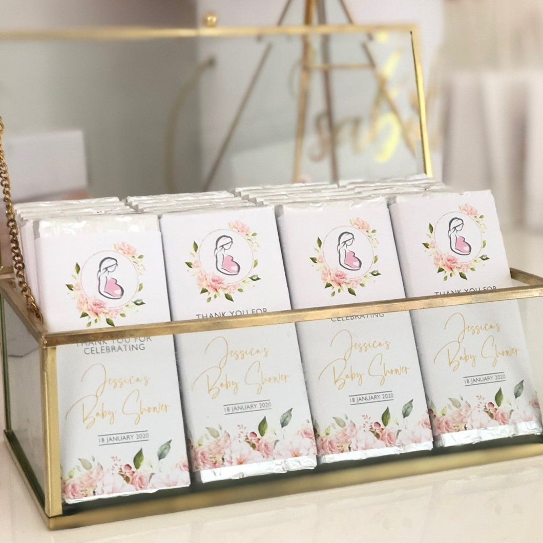 Baby Shower Illustration Chocolate Wrapper