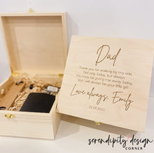 Load image into Gallery viewer, Personalised Wedding Keepsake Box for Dad - Walk Me Down The Aisle | Father of the Bride

