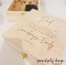 Load image into Gallery viewer, Personalised Wedding Keepsake Box for Dad - Walk Me Down The Aisle | Father of the Bride
