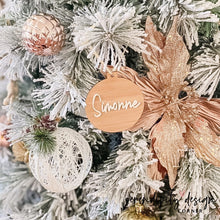 Load image into Gallery viewer, Personalised Bamboo Wood Christmas Bauble Ornament
