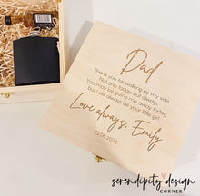 Load image into Gallery viewer, Personalised Wedding Keepsake Box for Dad - Walk Me Down The Aisle | Father of the Bride
