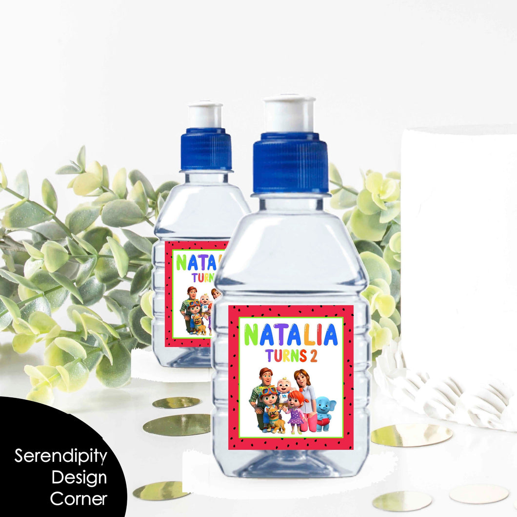 Cocomelon Birthday Party Pop Top Labels