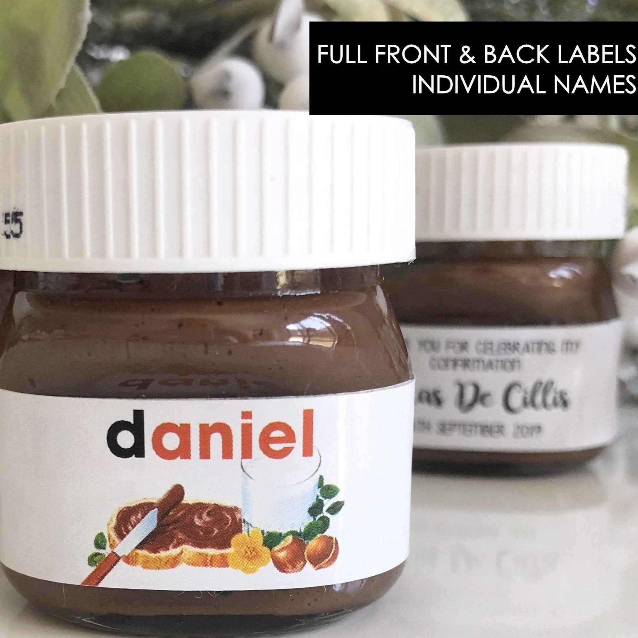 Nutella Back Label Nutella Front Label