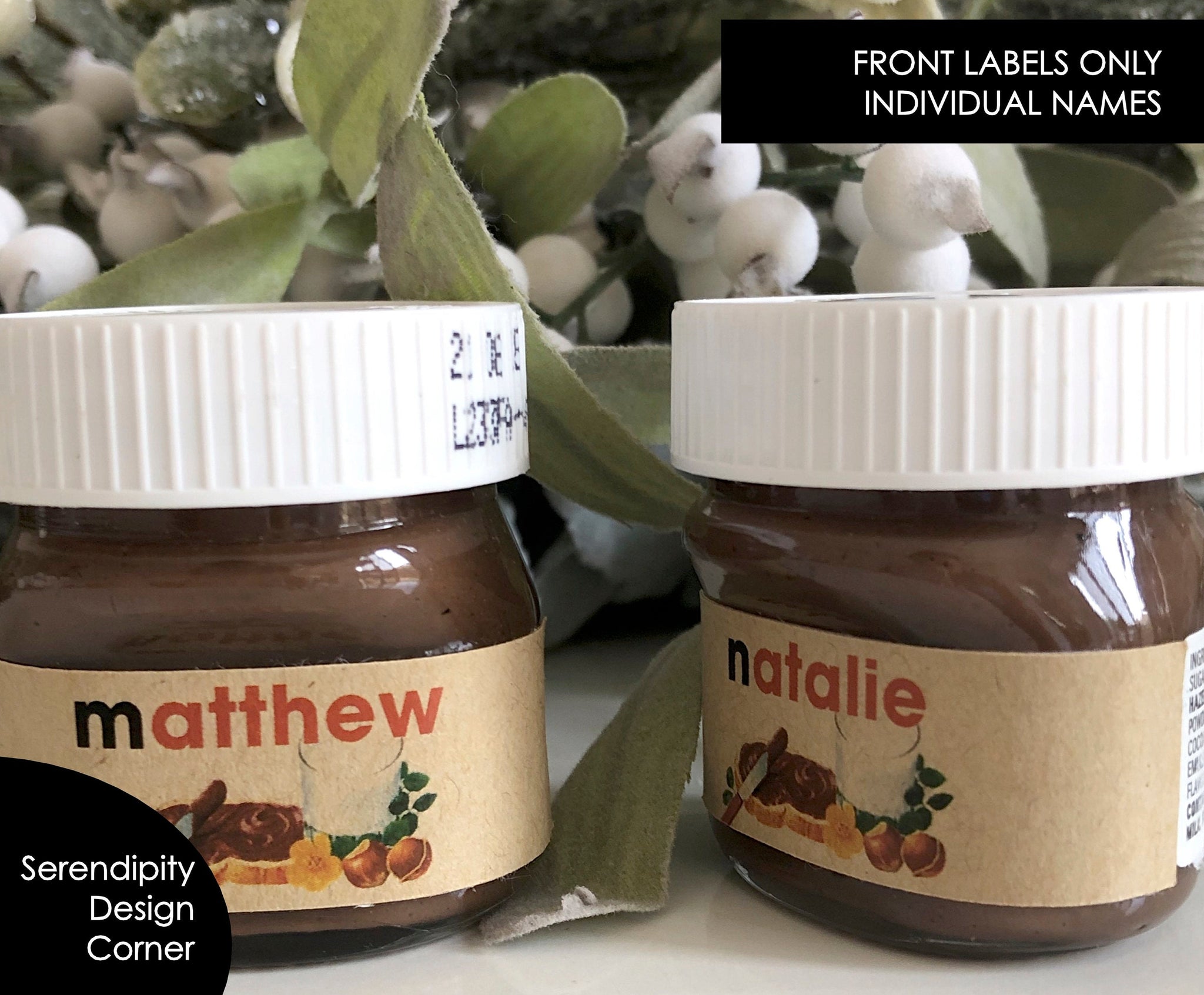 Nutella Back Label Nutella Front Label