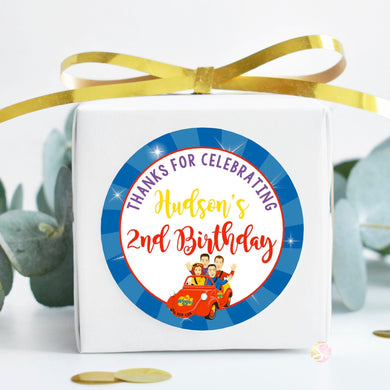 Personalised The Wiggles Birthday Party Stickers