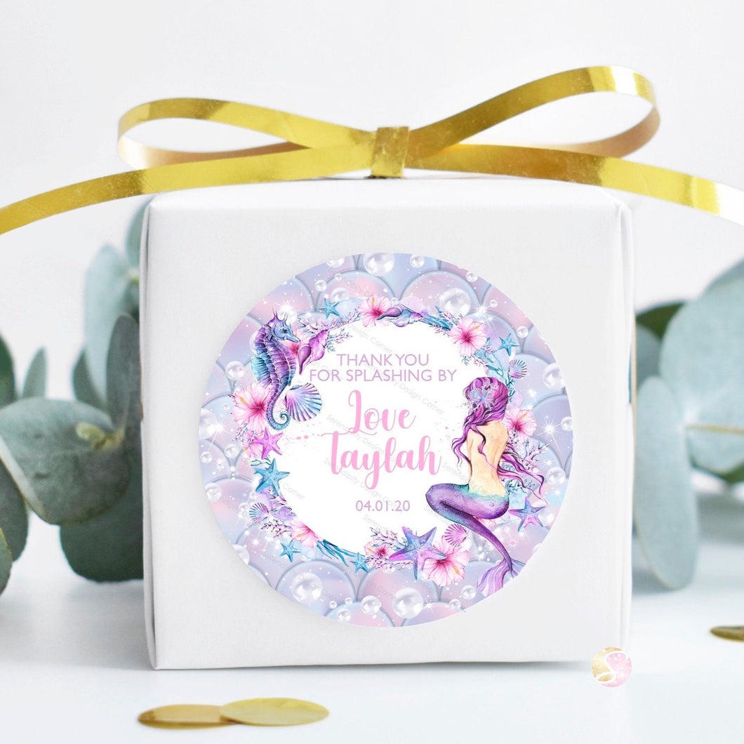 Mermaid Birthday Stickers