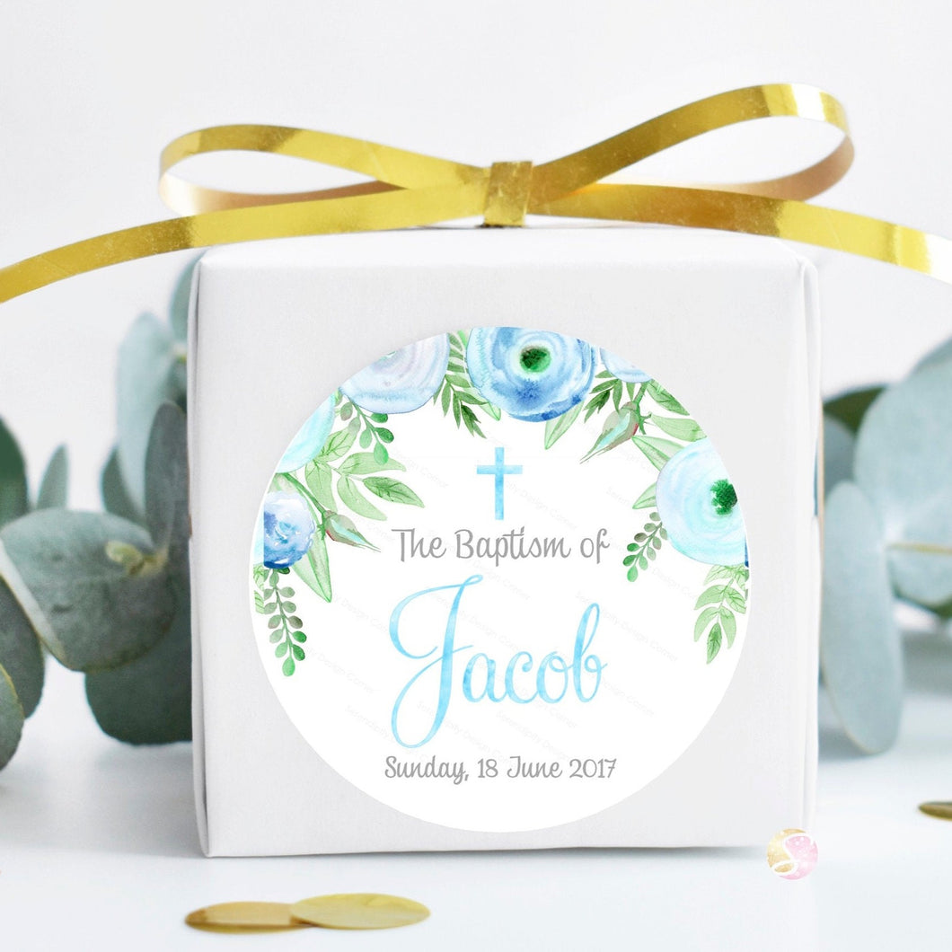 Floral Baptism Stickers
