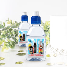 Load image into Gallery viewer, Superhero Birthday Party Pop Top Labels
