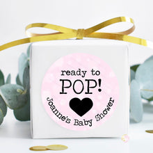 Load image into Gallery viewer, Ready to Pop Stickers Baby Shower
