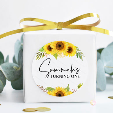 Sunflower Birthday Stickers