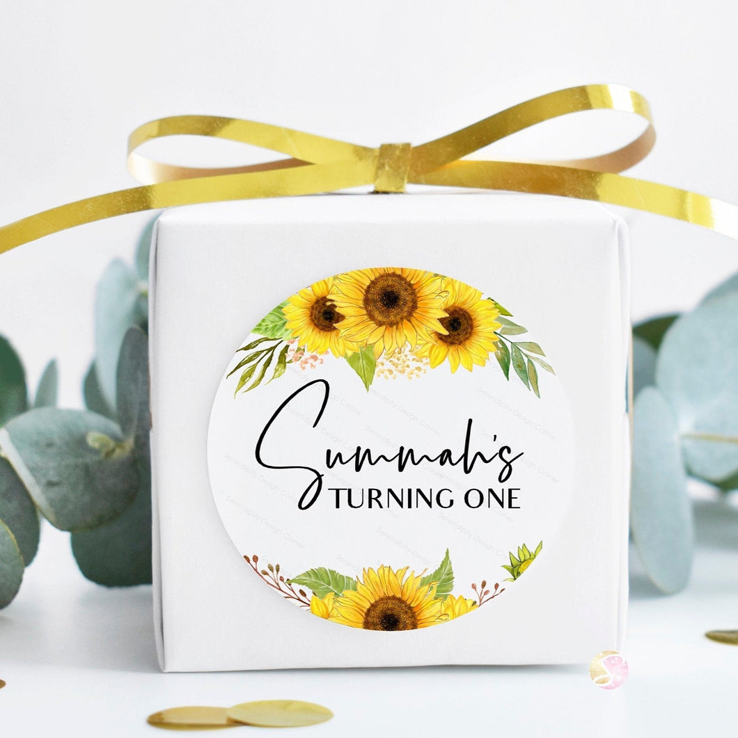 Sunflower Birthday Stickers