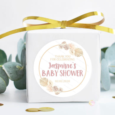 Boho Baby Shower Bridal Shower Stickers