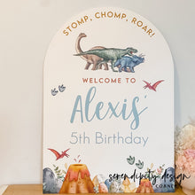 Load image into Gallery viewer, Dinosaur Birthday Party Welcome Sign A1 Size
