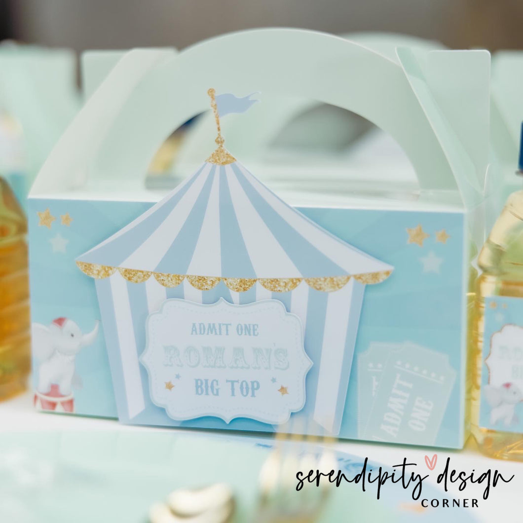 Circus 3D Party Treat Favour Boxes