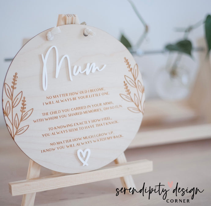 Mother / Nan Poem Wooden Sign | Mum Plaque