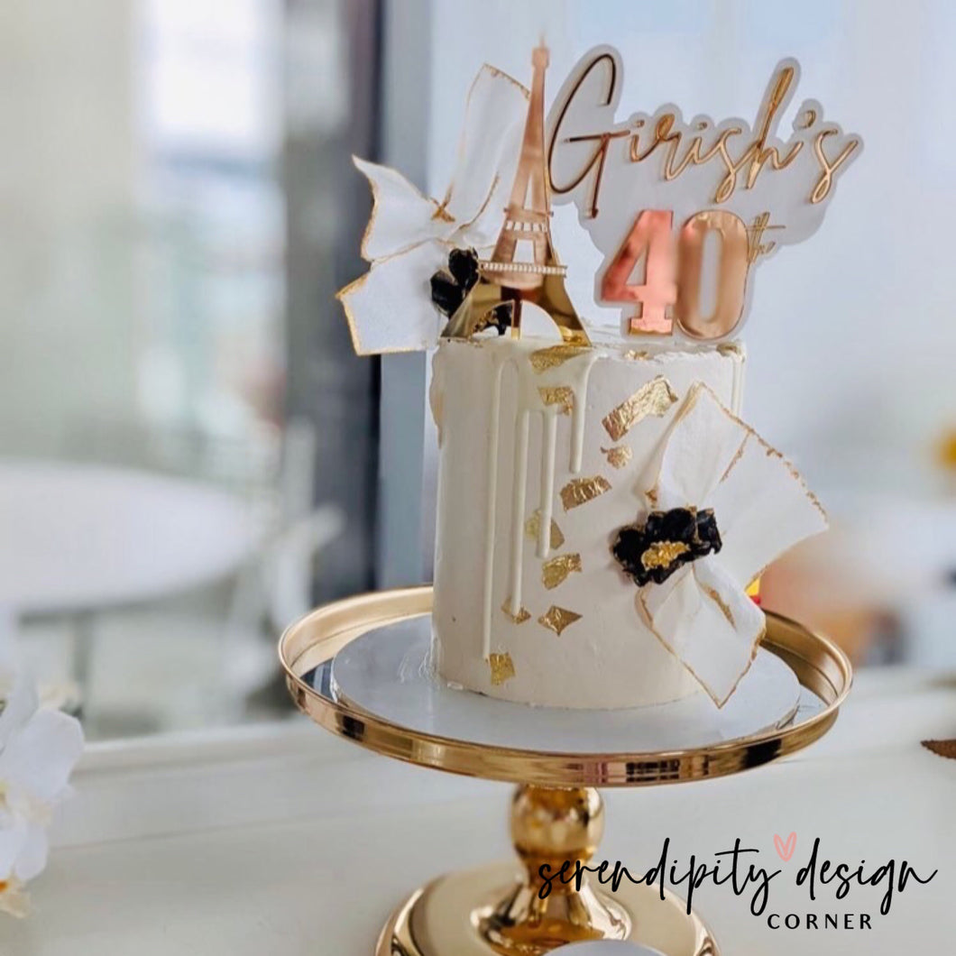 Double Layered Acrylic Cake Topper