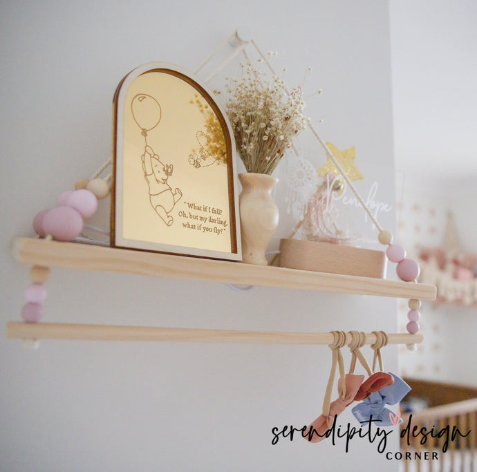 Winnie The Pooh Bedroom Decor Sign | Wooden Mirror Kids Nursery Decoration | Winnie The Pooh Frame