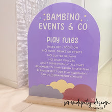 Load image into Gallery viewer, Safety Rules Jumping Castle Soft Play Personalised Sign

