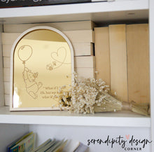 Load image into Gallery viewer, Winnie The Pooh Bedroom Decor Sign | Wooden Mirror Kids Nursery Decoration | Winnie The Pooh Frame

