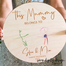 Load image into Gallery viewer, Mother’s Day Drawing | Wooden Mother’s Day Sign
