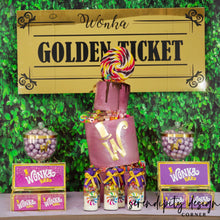 Load image into Gallery viewer, Willy Wonka Birthday Party Chocolate Wrappers
