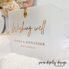 Load image into Gallery viewer, Frosted Clear Personalised Acrylic Wishing Well
