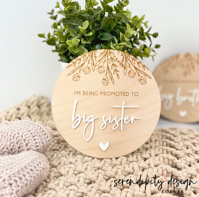 Announcement Plaque - I’m Being Promoted to Big Sister