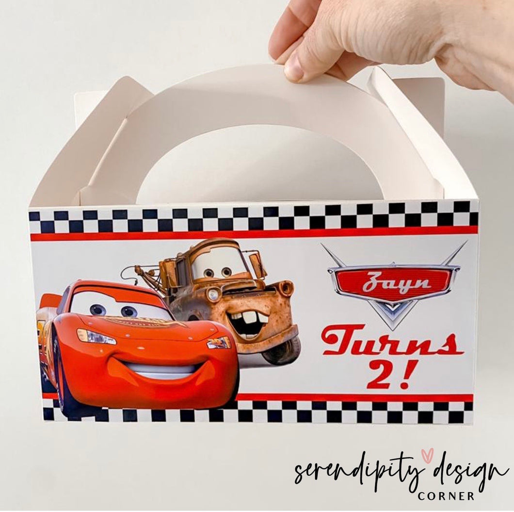 Cars Lightning McQueen Party Treat Favour Boxes