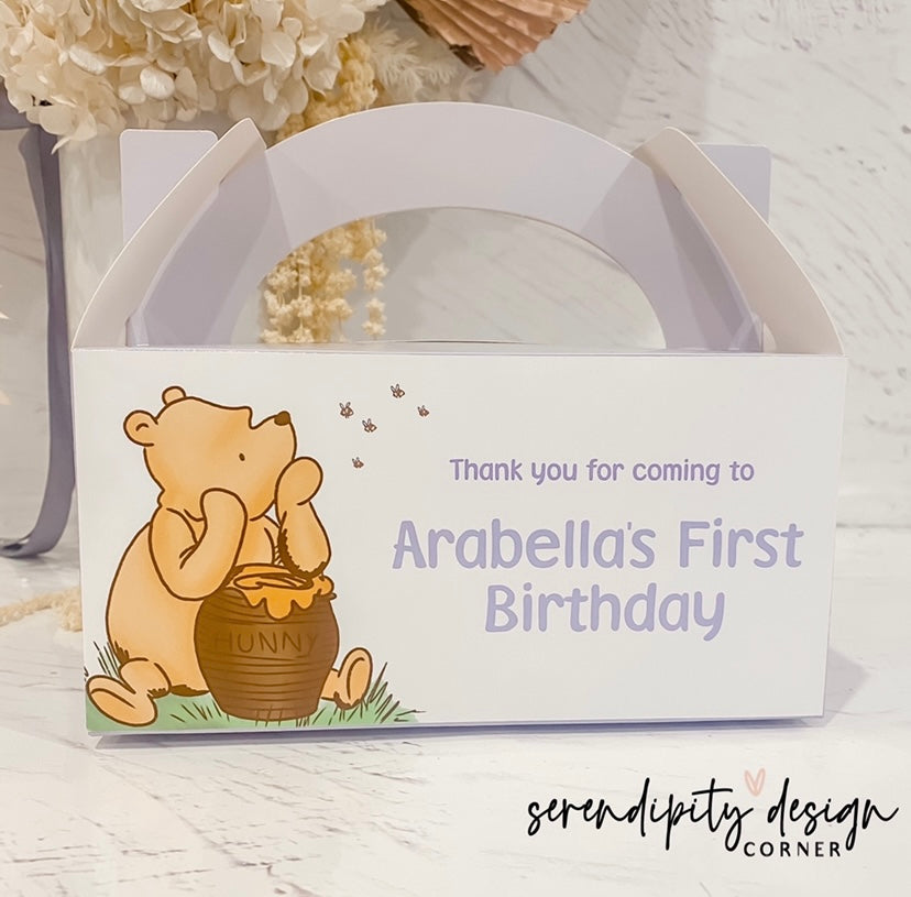 Winnie The Pooh Party Treat Favour Boxes