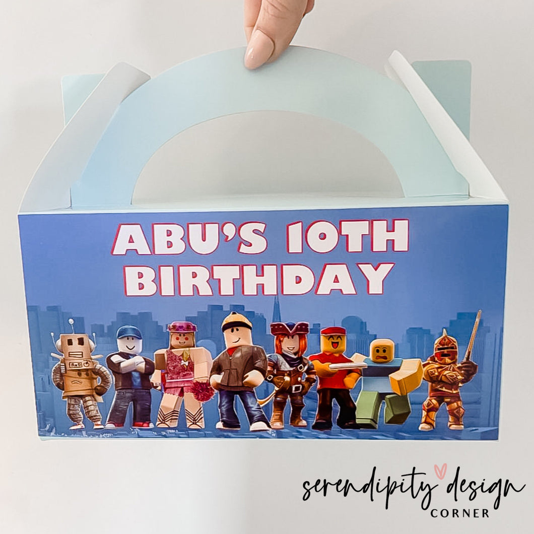 Roblox Party Treat Favour Boxes