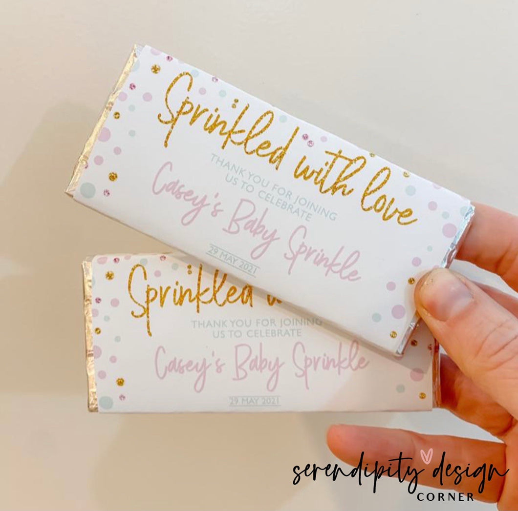 Baby Sprinkle Chocolate Wrapper