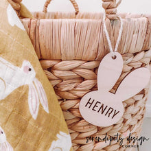 Load image into Gallery viewer, Personalised Easter Bunny Wood Gift Tag
