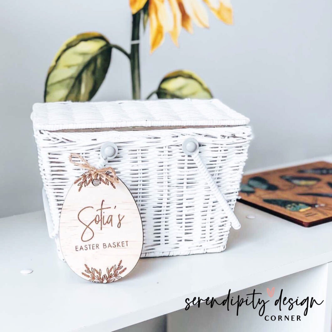 Personalised Easter Egg Wooden Gift Tag