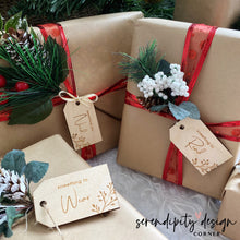 Load image into Gallery viewer, Something you need, want, wear, read, do and share tags - Wooden Engraved Gift Tags

